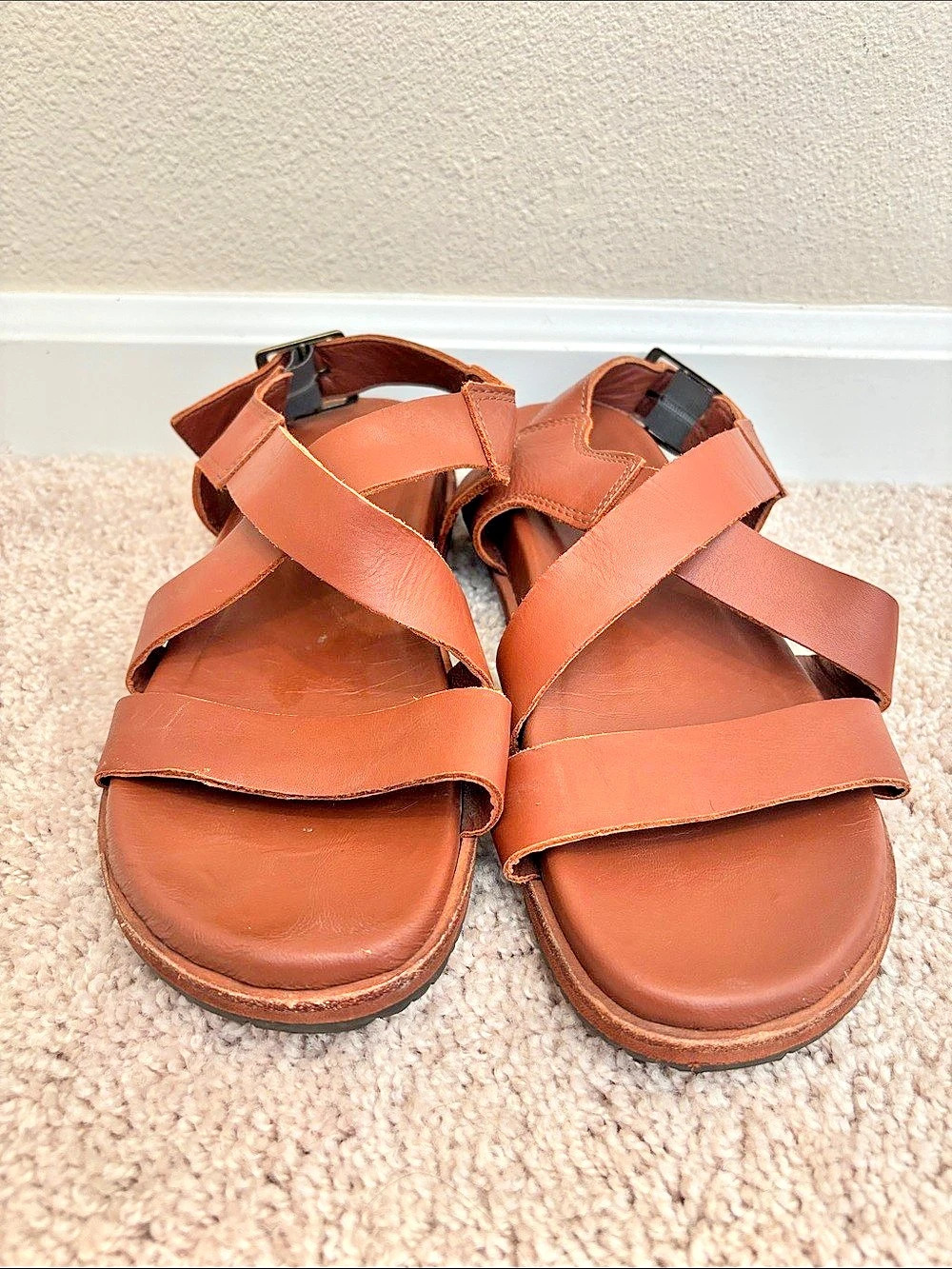 Kamik Sadie Slide Brown Leather Sandals